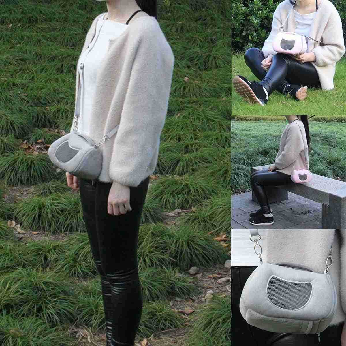 Hamster Travel Carrier Portable Outgoing Breathable with Adjustable Shoulder Strap Pet Carrying Bag for Sugar Glider Hamster Rat ChipmunkW250911