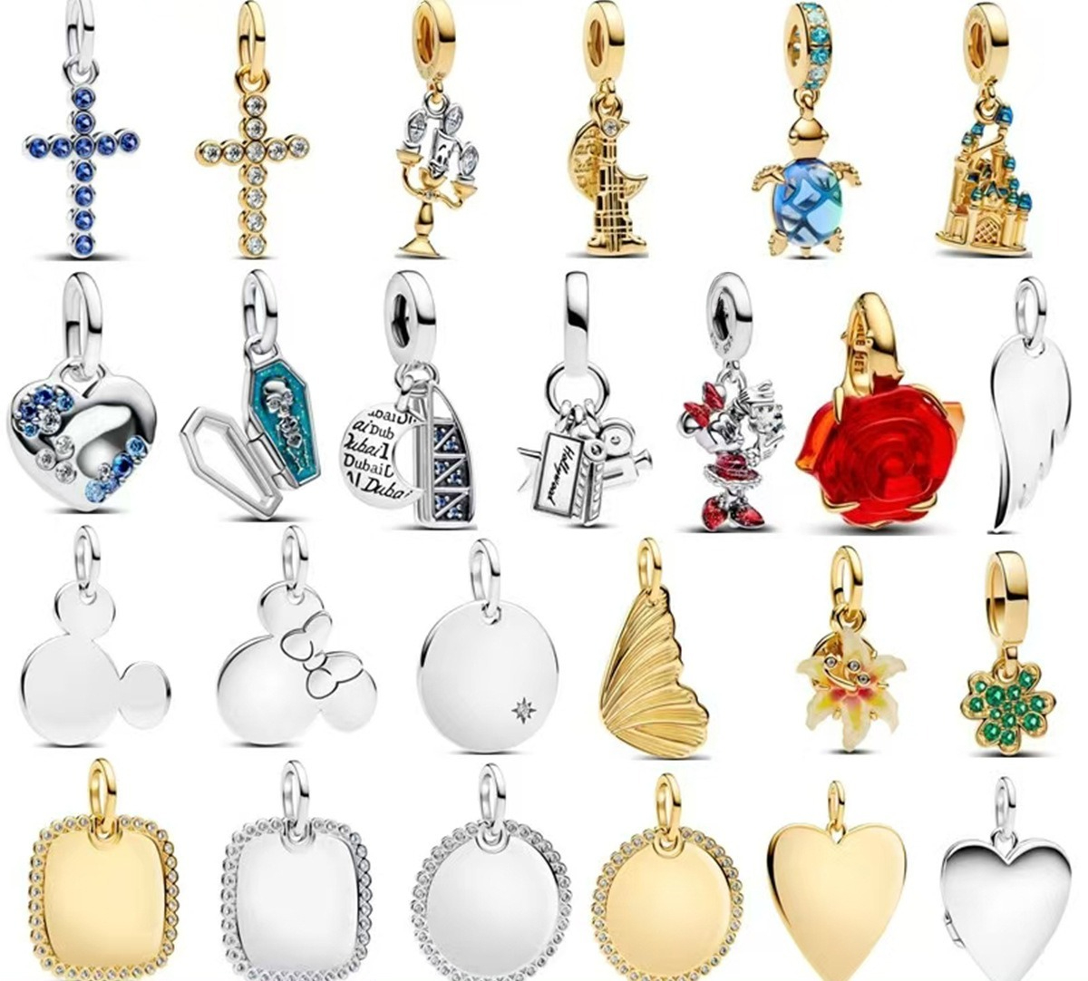 925 Silver New Bracelet Beads Silver Jewelry Necklace Pendant Beads Loose Beads DIY Accessories