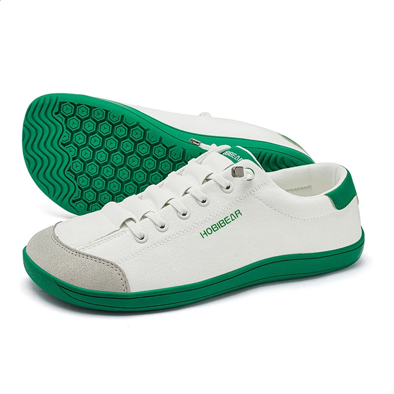 HOBIBEAR Womens Mens Barefoot Shoes Zero Drop Wide Toe Casual Canvas Sneakers Minimalist Walking 250911