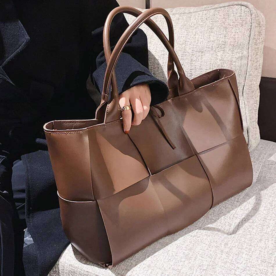 Famous Brand Large Weave Tote Bags High Quality PU Leather Shoulder For Women Designer Lady Top-Handle Bag Sac