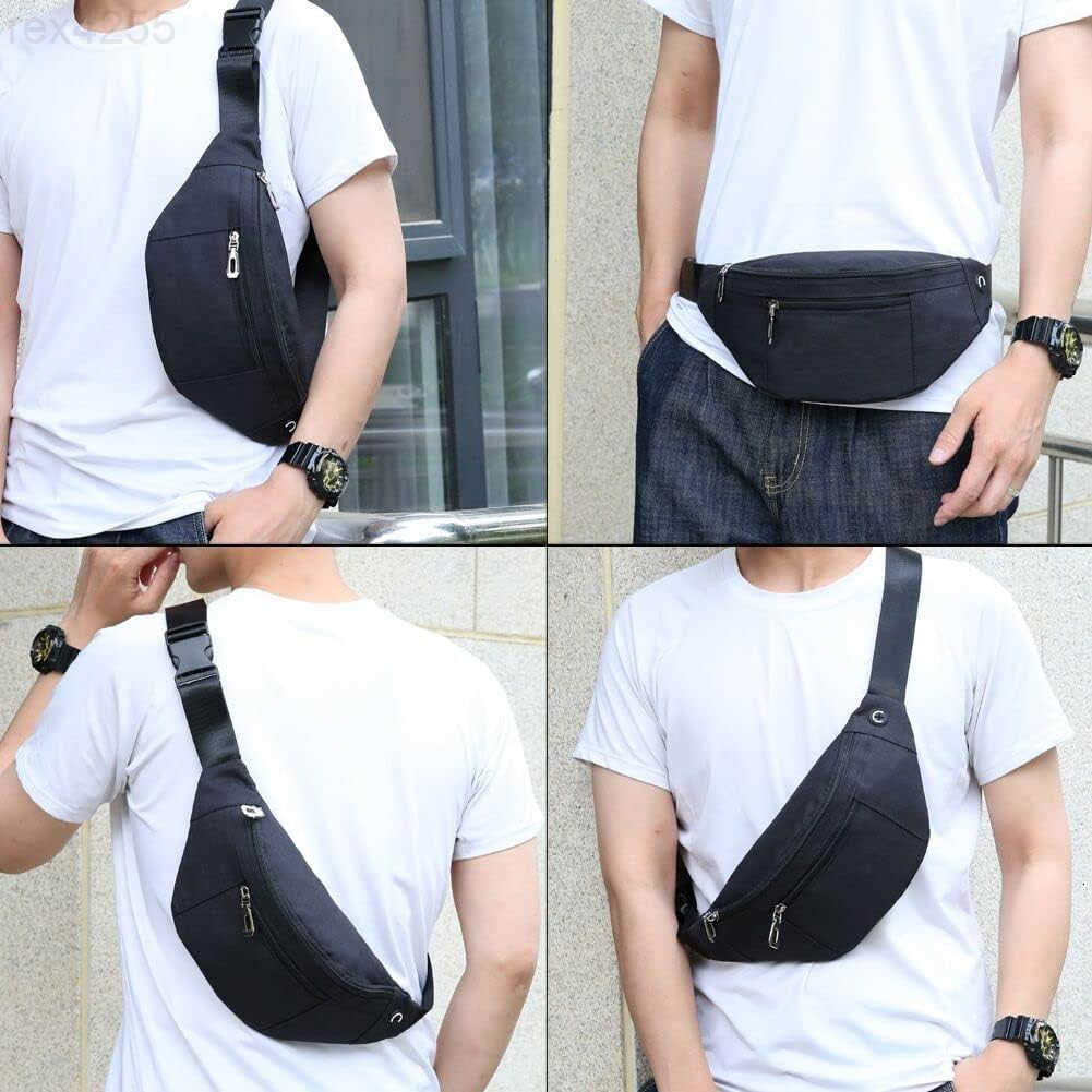 Fanny Pack for Men Women Fashion Waterproof Waist Packs with Adjustable Belt Casual Bag Bum Bags for Travel Sports RunningW250912