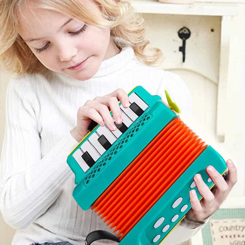 Toy Accordion 10 Keys 8 Bass Accordions for Kids Musical Instrument Educational Toys Gifts for Toddlers Beginners Boys Girls C250912