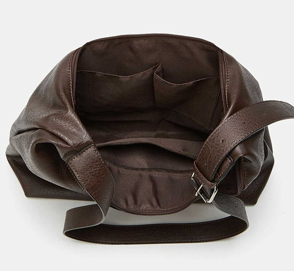 Tote Bags for Women Retro Vegan Leather Shoulder Crossbody Bag Faux Leather Handbag Purse Satchel Soft Leather Bag M250912