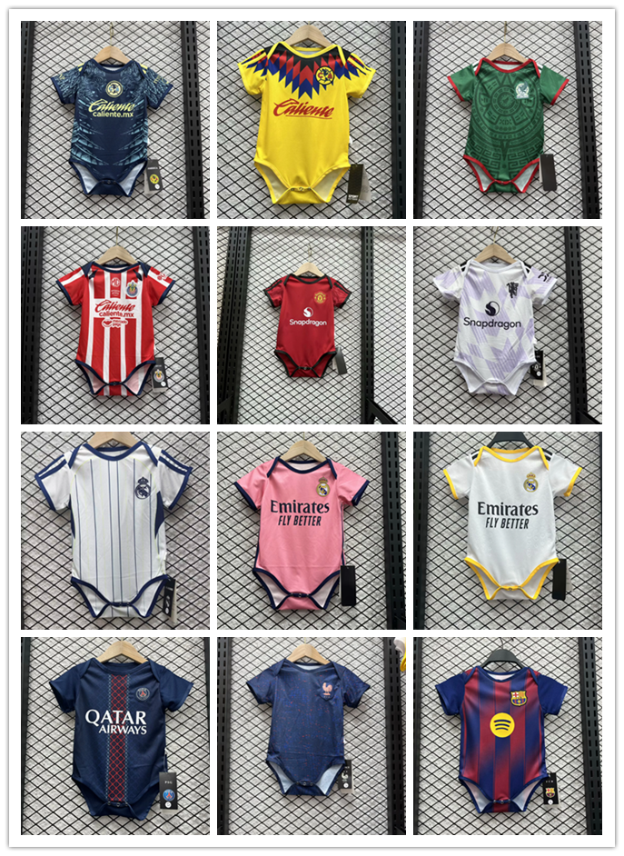 LFC 2025 26 Mexico Babys Soccer Jersey 24 25 26 Reales Madridss LiverpPudlianDEMBELE SESKO Home Football Kids Kit 9-18 Months Shirt