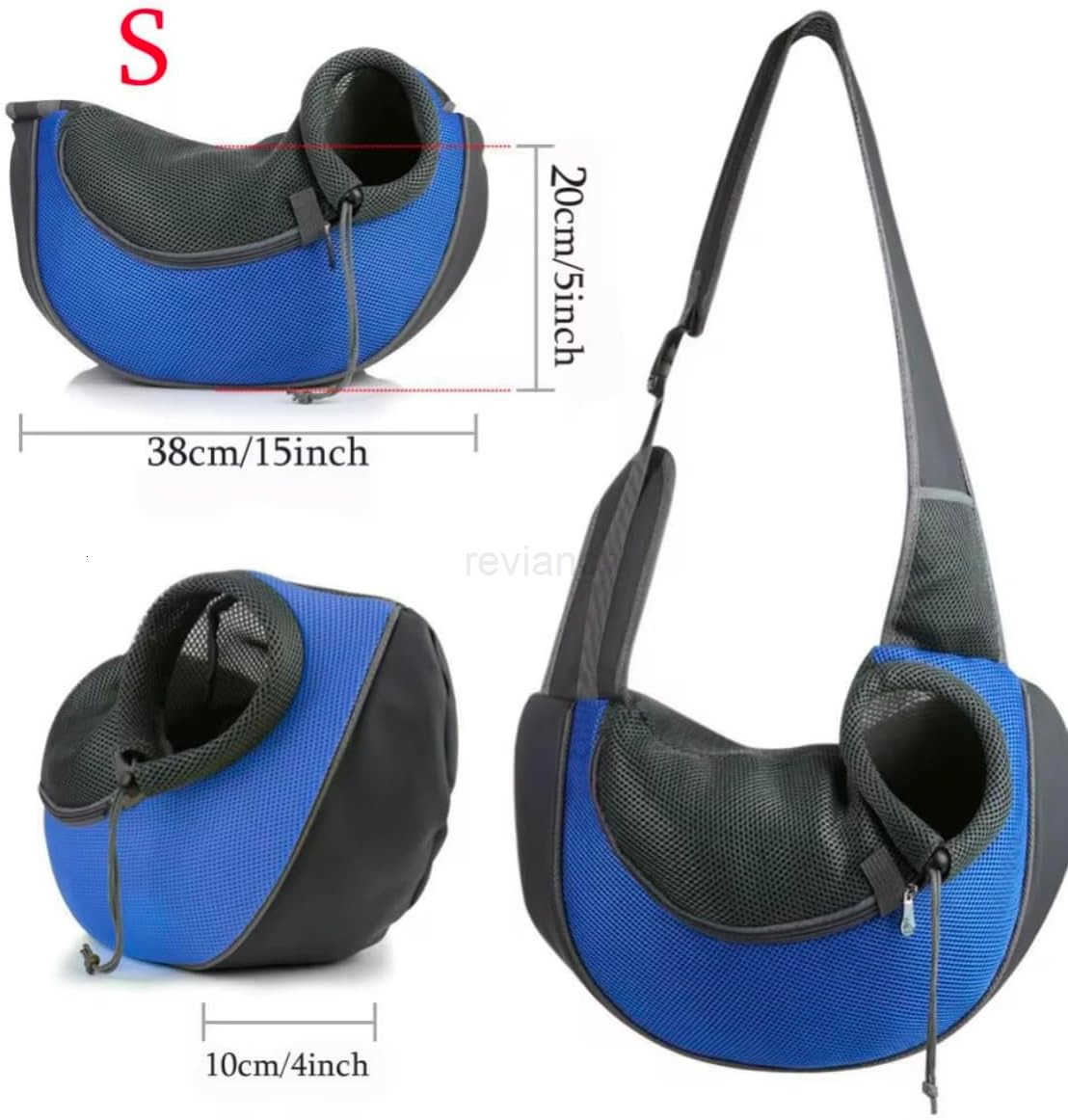 Pet Sling Carrier for Small Dogs Mesh Shoulder Bag with Adjustable Strap Small and Large Sizes and 8 Colors to Choise RoseBlackYellowLight BlueredBlue