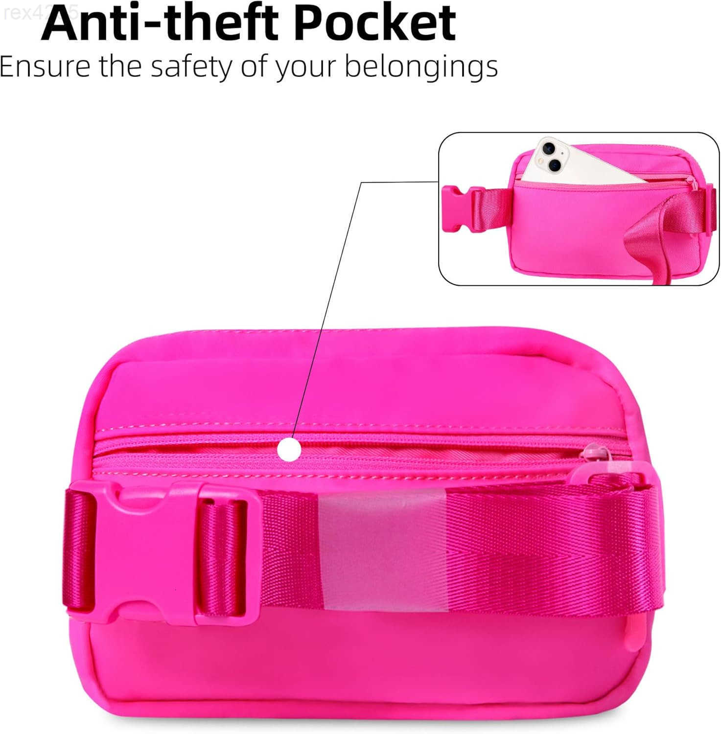 Belt Bag For Women Girls Kids Fanny Pack Fashionable Waist Packs Crossbody Bag With Adjustable Strap Waterproof Hot PinkW250912