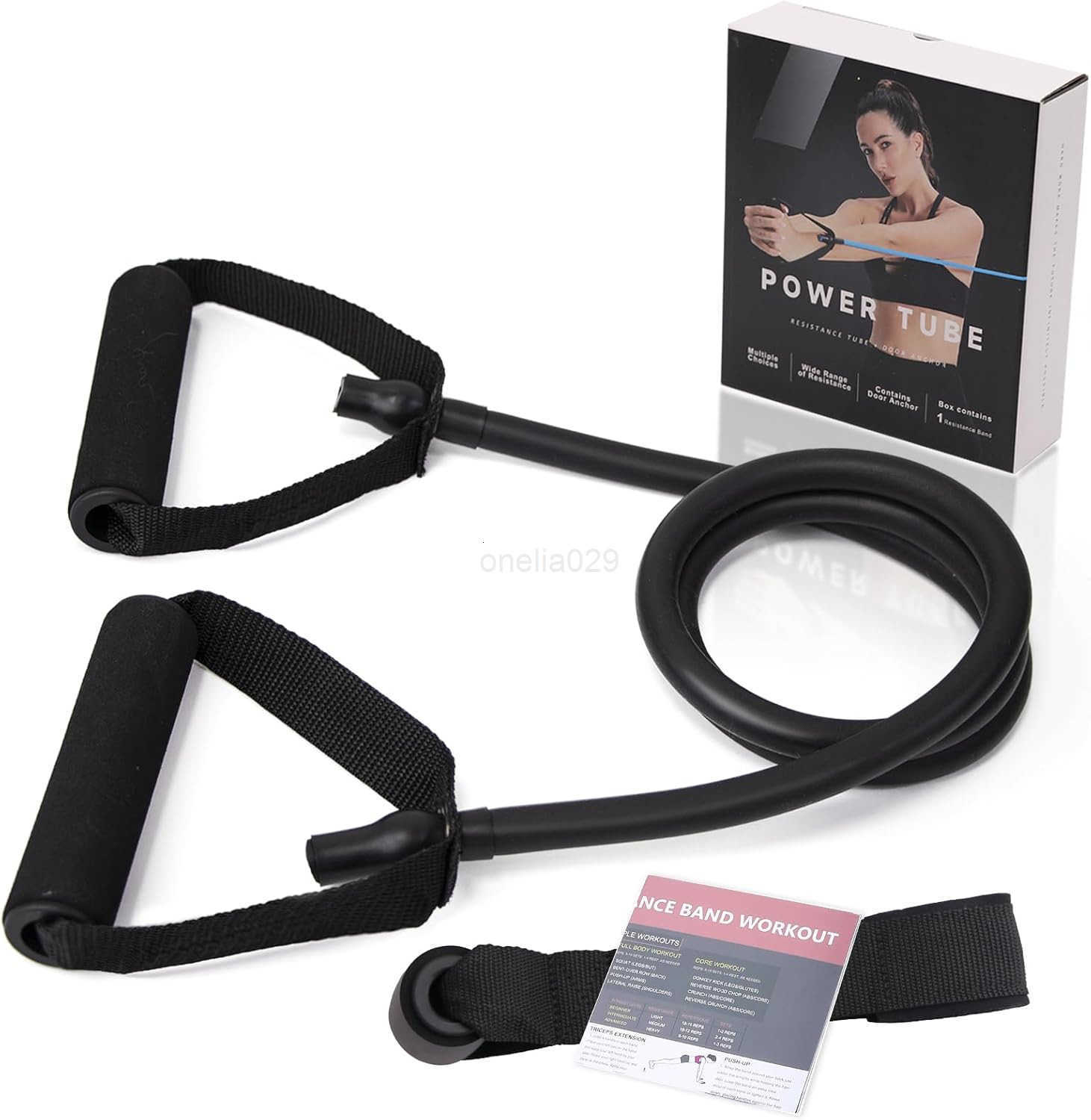 Resistance Bands with Handles for Working Out Women and Men Exercise Bands with Door Anchor Stretch Bands for Home Workouts Simple Guide Included W250