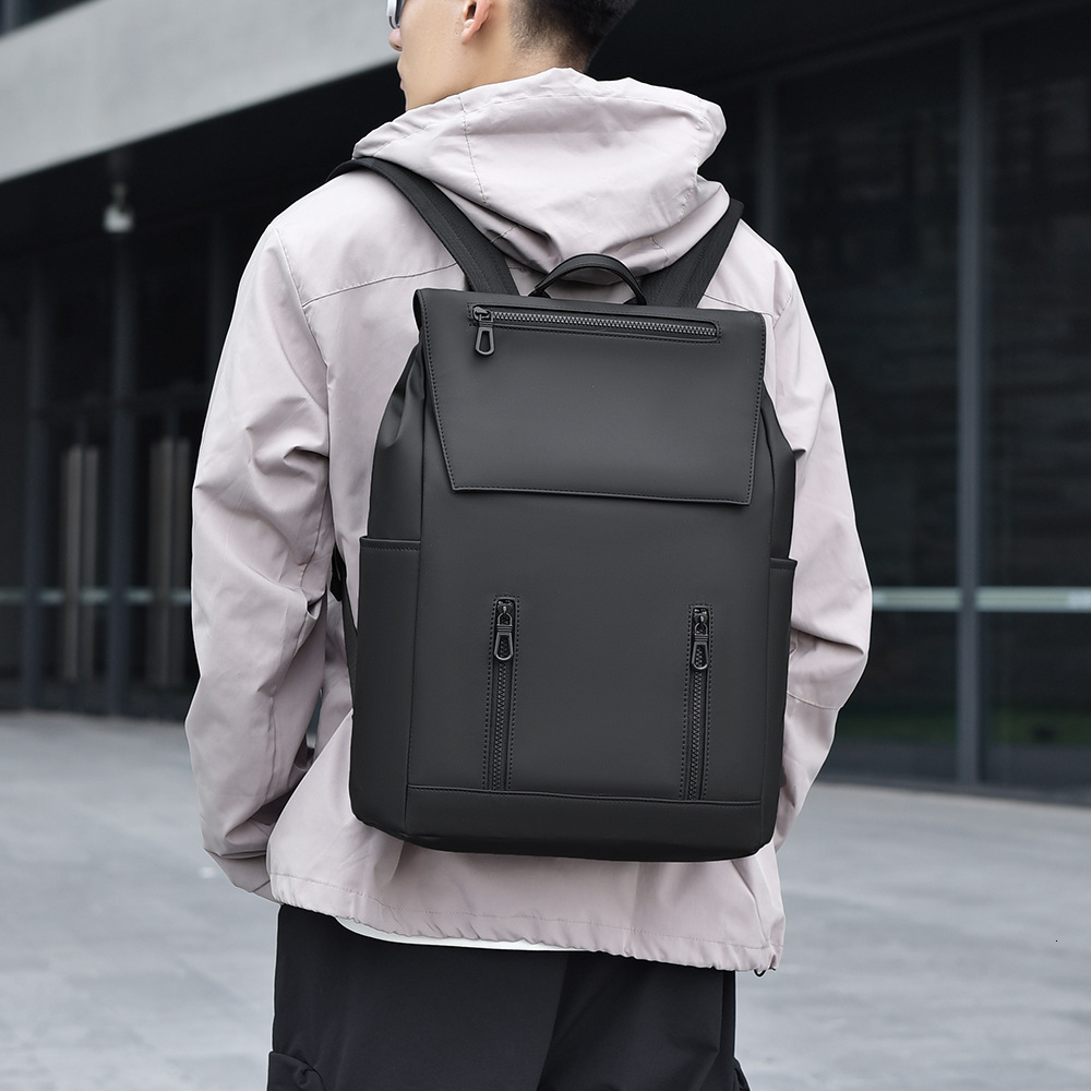 New Men S Casual Backpack Fashionable Personality Designer Bag Business Backpack Simple Solid Luxury Free Shipping Bag Color College Student Backpack