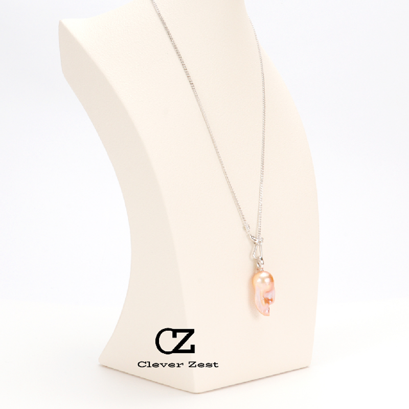 Natural Freshwater Baroque Pearl Necklace Sterling Silver Freshwater Pearl Necklace Stylish Layered Look Valentine's Day Gift