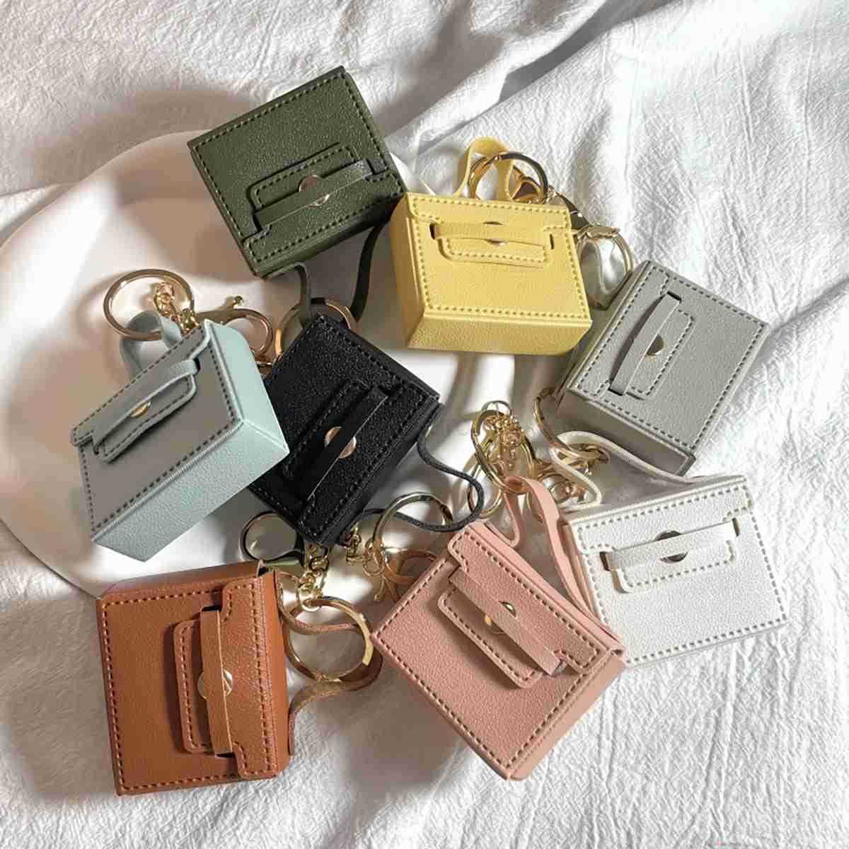 Mini Keychain Cute Candy Color Small Square Bag Pendant Creative Kawaii Car Decoration Bag Accessories M250912