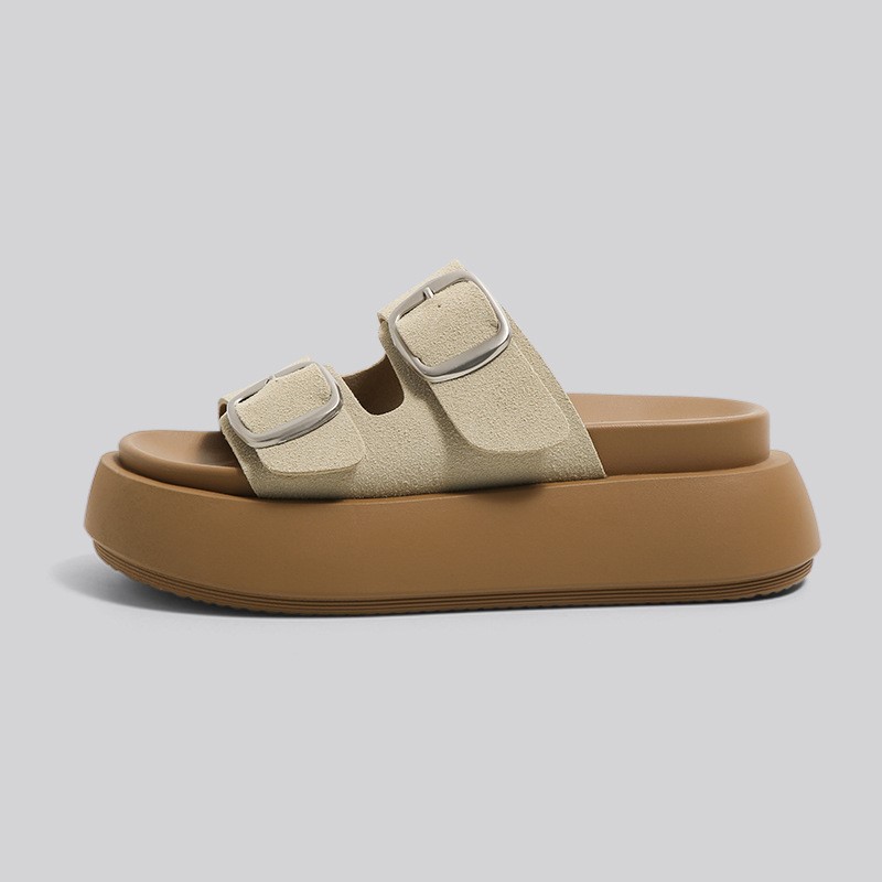 free shipping designer sandals Thick soled casual soft soled sandals worn as a single line beach slipper