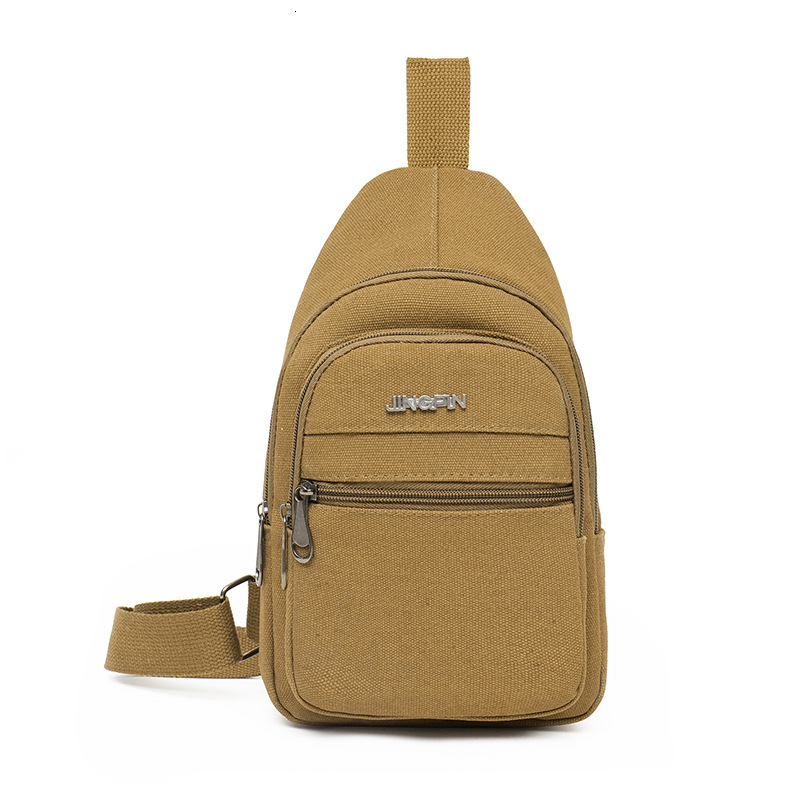 Free Shipping Men Chest Bag New Simple Water Resistant Canvas Retro Designer Bag Fashion Luxury Bag Backpack Large Capacity Wear Resistant Multi Layer