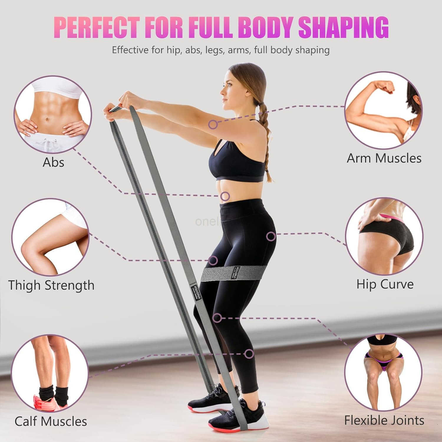 Resistance Bands for Working Out Set 3 Pcs Pull Up Bands and 3 Pcs Assistance Bands with Door Anchor for Legs Glutes Hip Fabric Loop Bands Workout Ban