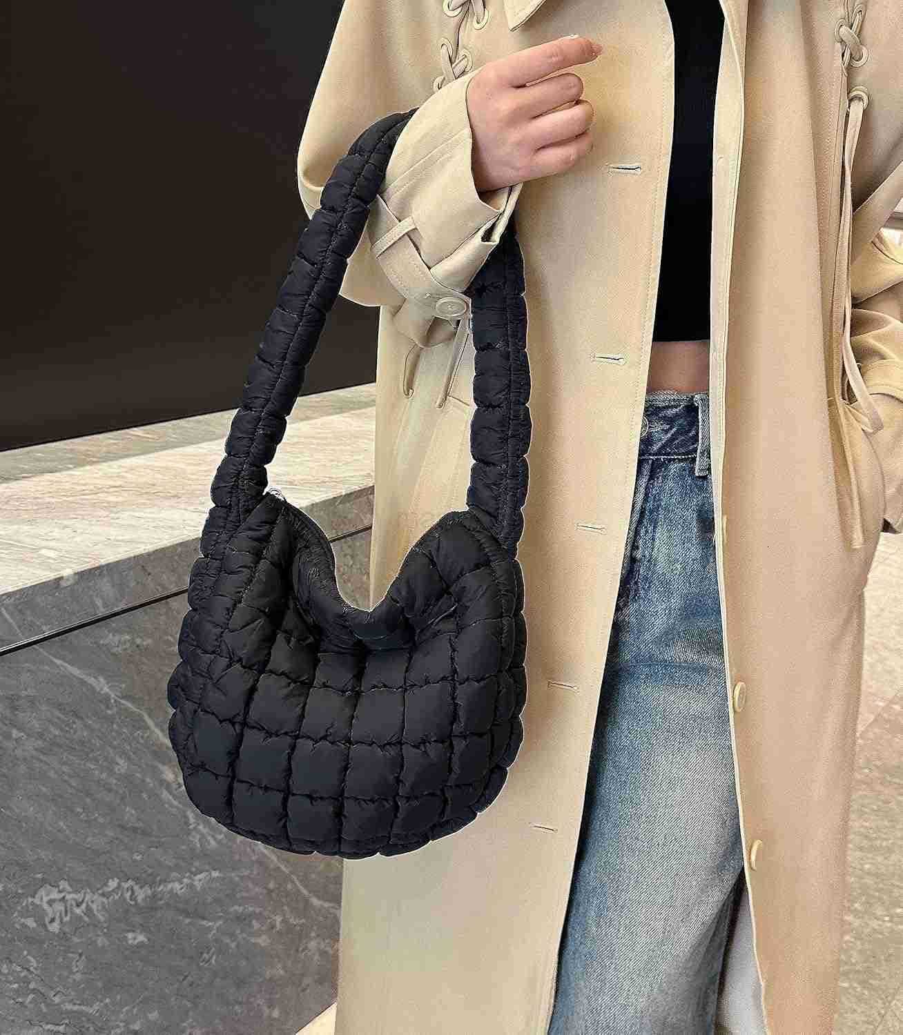 Quilted Tote Bag for Women Puffer Bag Lightweight Padding Shoulder Purse Hobo Bag SaTChel Handbag Cloud Bags with Zip 2025 M250912