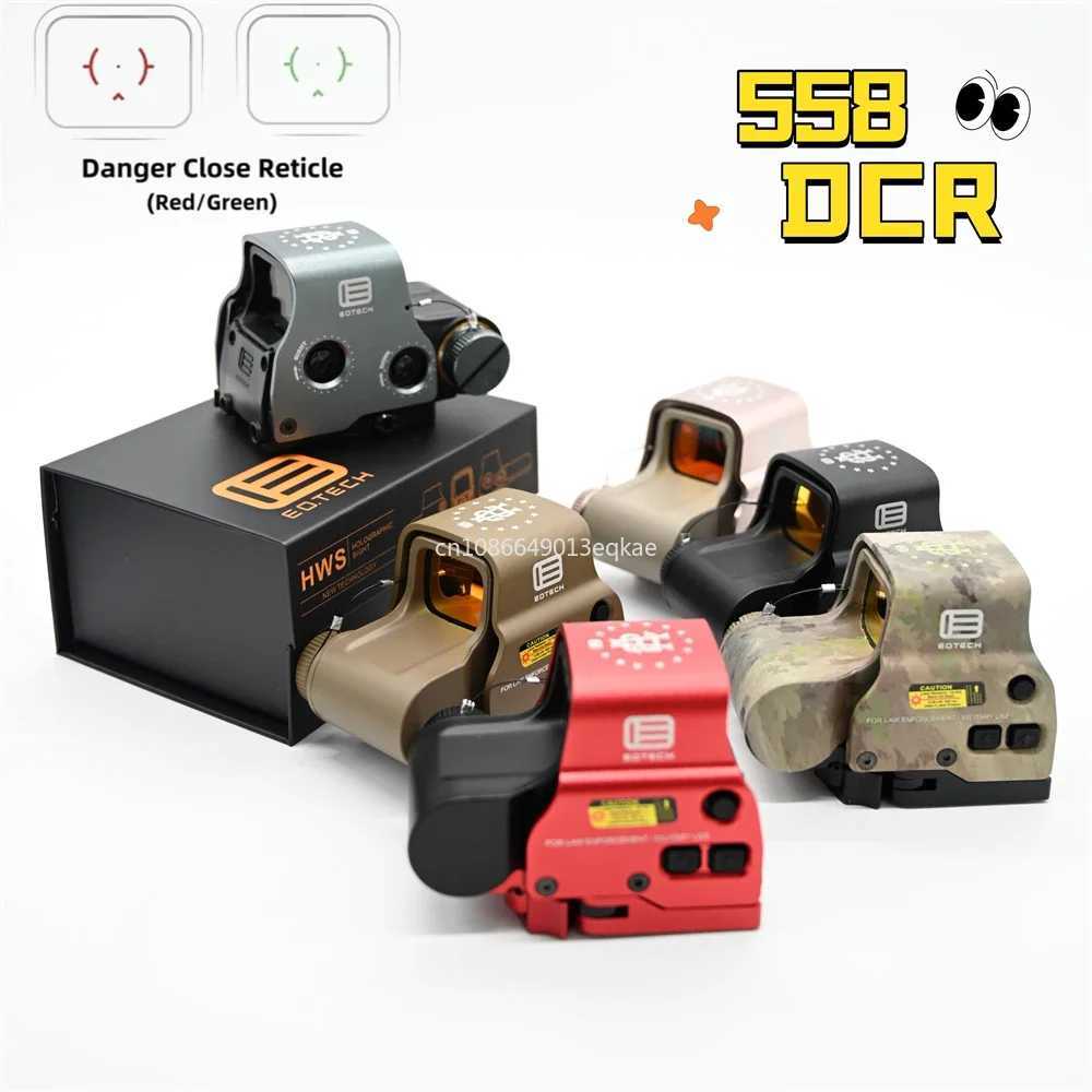 2024 New 558 DCR Red Dot Holographic Sight Airsoft Hunting w G33G43G45 3X 5X Magnifier Fit 20mm Rail Mounts QD LEver C250912
