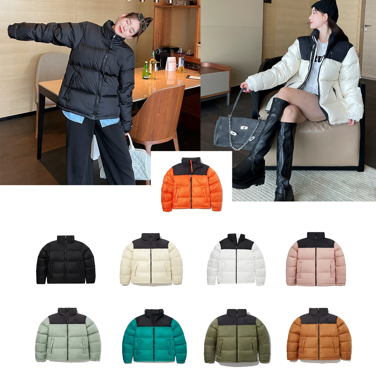 Street Classic Trendy Brand Bread Jacket Down Jacket Couple's High Cost Effective Warm Version Fluffy Gaga High White Duck Down Coat
