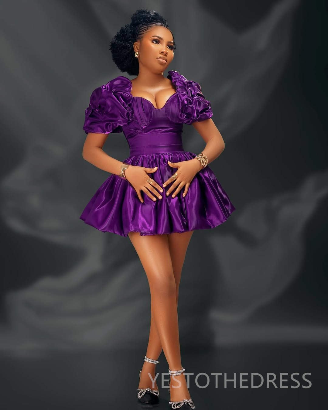 2025 Purple Cocktail Dresses For Women Homecoming Dress Sheath Illusion Beaded Lace Appliqued Pearls Sexy Pleated Prom Dresses For Black Girls C436