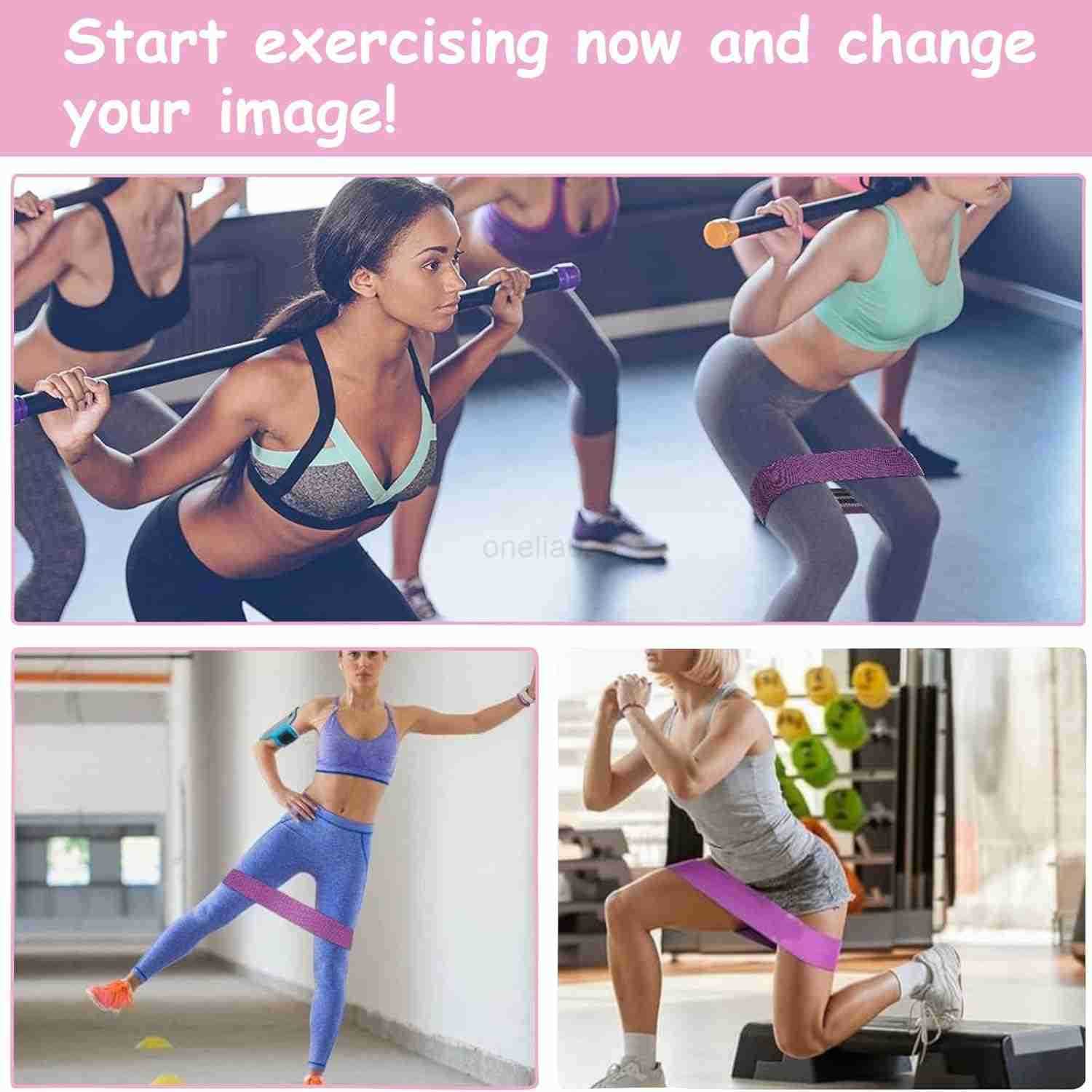 Resistance Bands for Working Out Resistance Bands 3 Set of Stretch Exercise Workout Bands for Booty Legs Booty Band for Yoga Starter Set Pilates Worki