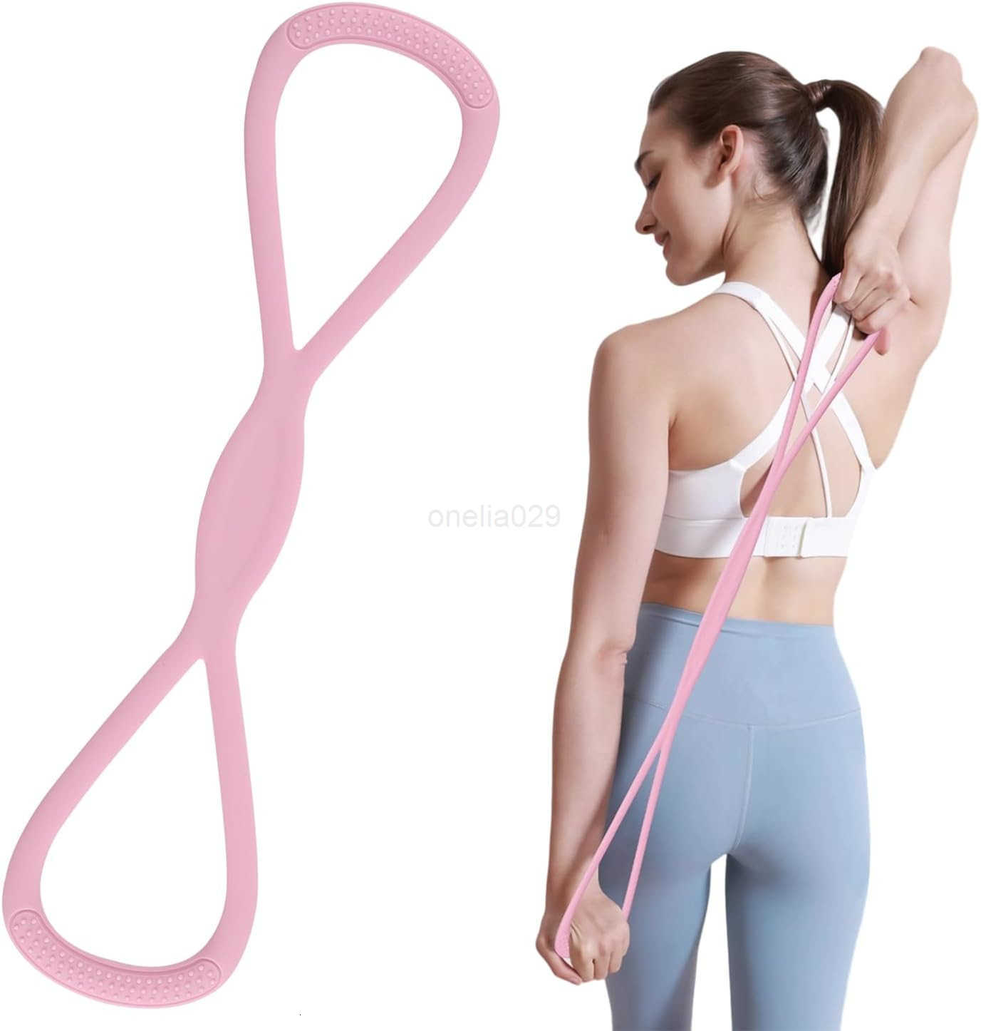 8 Shaped Resistance Rubber Band for Arms8 Shaped Resistance Rubber BandFigure 8 Exercise Bands for Women MenResistance Bands for GlutesBackFullbody Yo