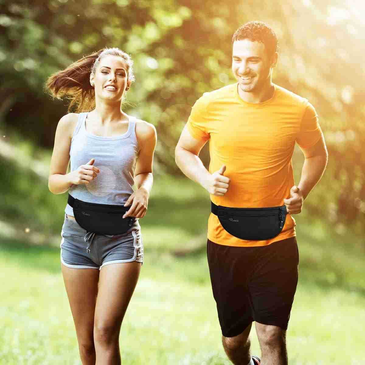 Money Belt for Men Women Travel Hidden Wallet Secure RFID Blocking Waterproof Pouch for Passport Cards Cash Phone Adjustable Wearable Slim Waist Bag U