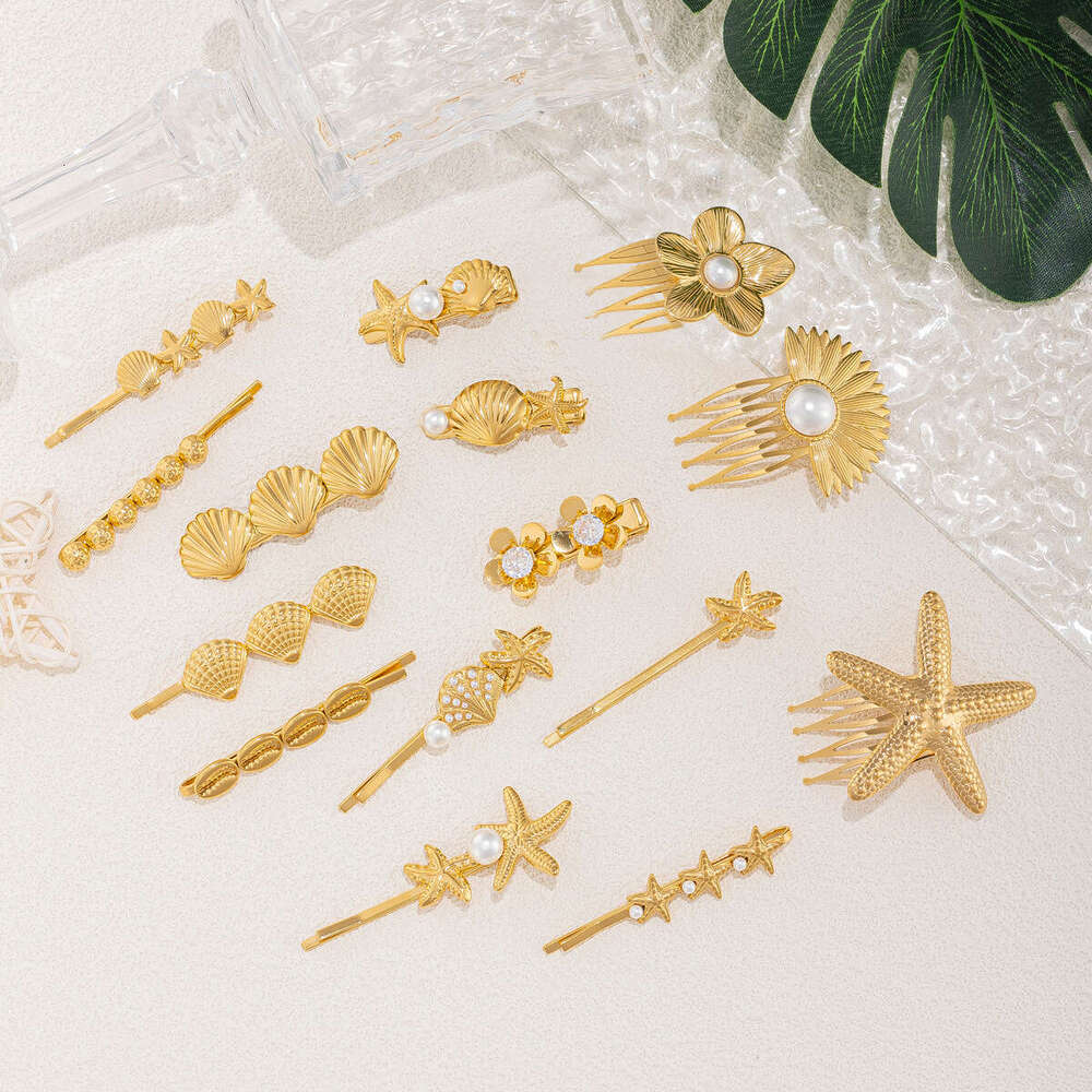 DIY Accessories Niche Personality Star Flower Bride Bridesmaid Hair Clips Women Bobby Pins
