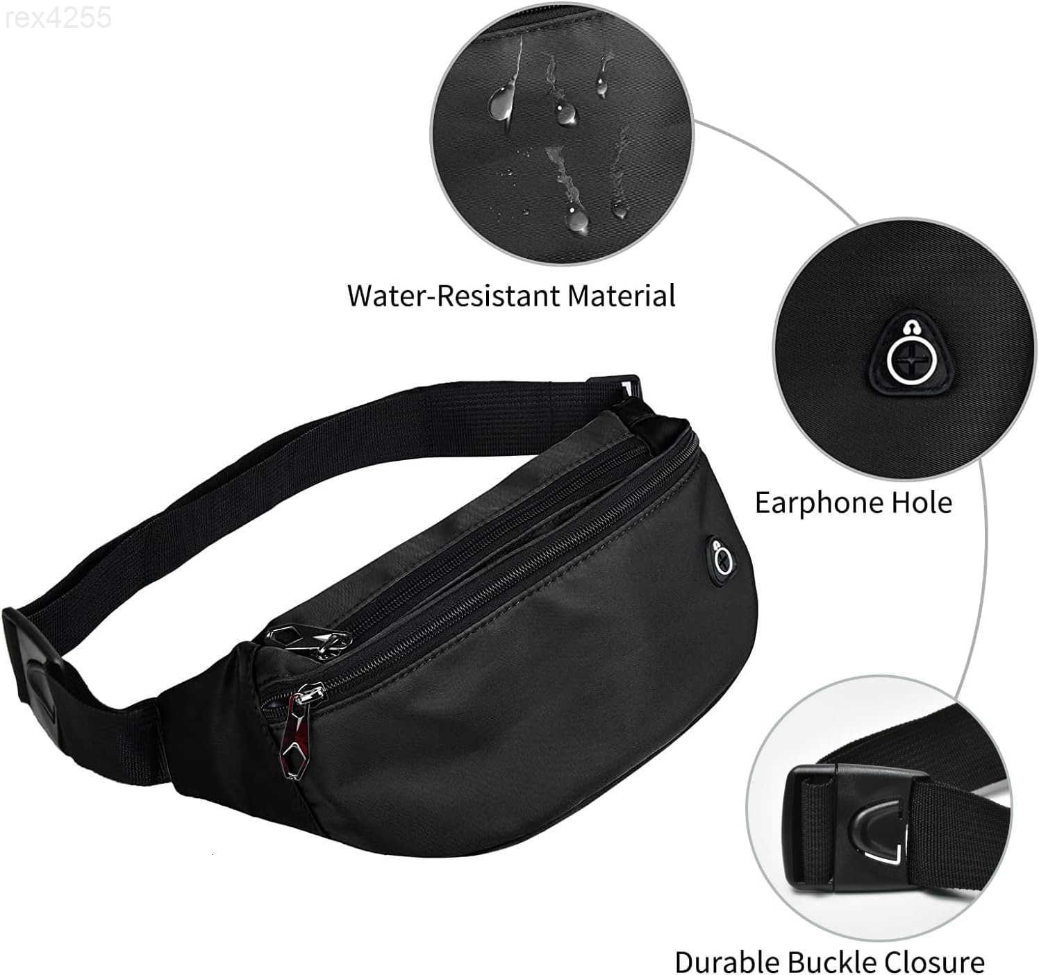 Pack for Men Women Waterproof Sports Waist Bag Pack Belt Bag for Travel Hiking RunningW250911