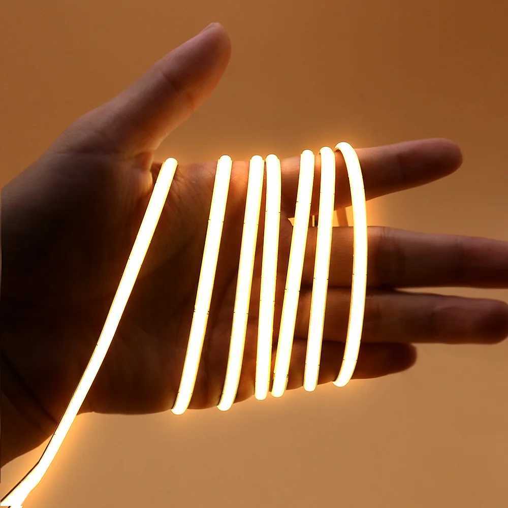 5V 4mm COB LED Strip Lights 480LEDs For Car FOB Bar Room Decoration Warm Nature White Red Blue Flexible Ribbon Linear Lighting C250912