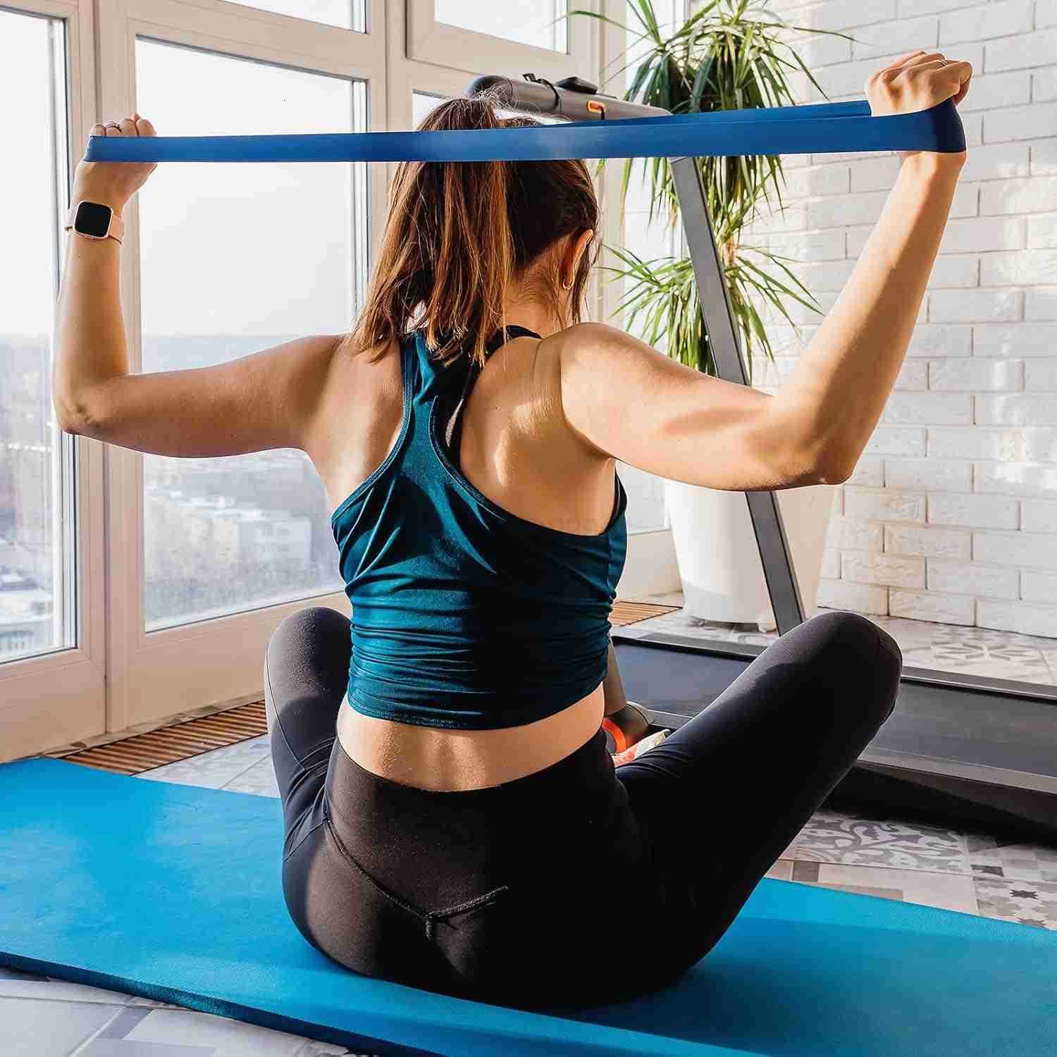 Resistance Loop Exercise Bands Stretch Bands for Working Out Fitness Elastic Workout Bands with Carry Bag for Home Gym Physical Fitness Yoga W250912