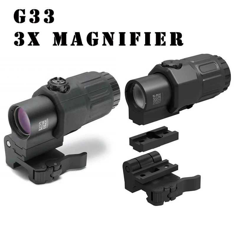 Tactical G33 G43 G45 Sight Fixed 3X 5X Magnifier Scope With Switch to Side Quick Detachable QD Mount For Airsoft Hunting W250912