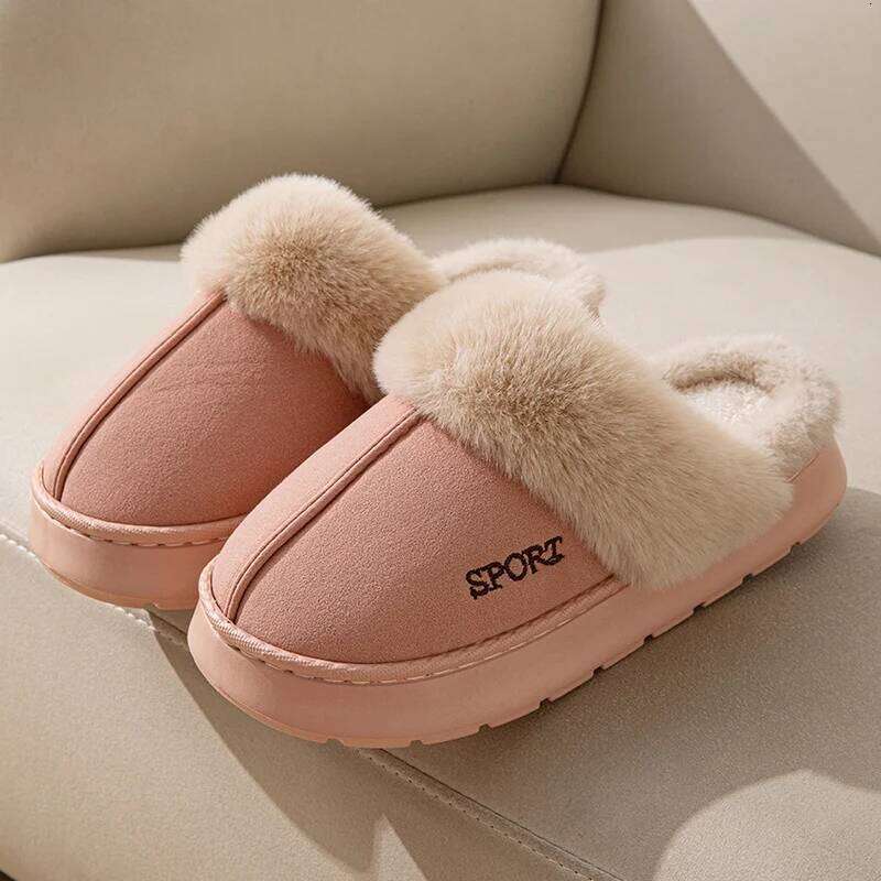 Winter Fluffy Women's Home Slippers Plush Designer Woman Shoes Flats Indoor Casual Warm Fuzzy Fur Slides Elegant Soft New