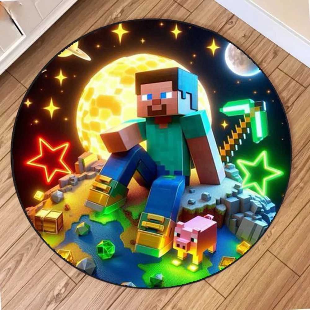 MINISO MMINE Sandbox Games Decor Carpet for Living Room Sofa Coffee Table Bedroom Area Rugs Kitchen Kid Room Nonslip Floor Mats C250912