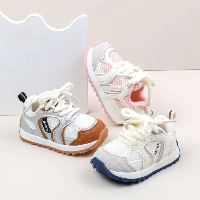 Boys Girls Spring and Summer Mesh Single New Soft Bottom Non-slip Walking 1-2 Years Old Baby Trend Casual Shoes