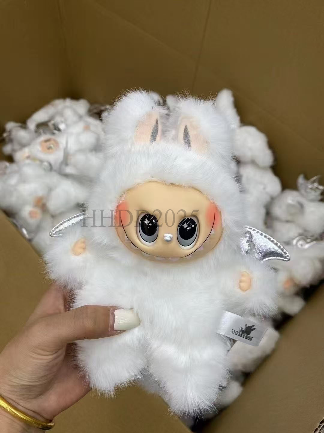 New Arrival Presale Zimomo The Monster Labubu Diy Big Leader White Limited Archangel Creative Change Doll Figure Vinyl Doll Birthday