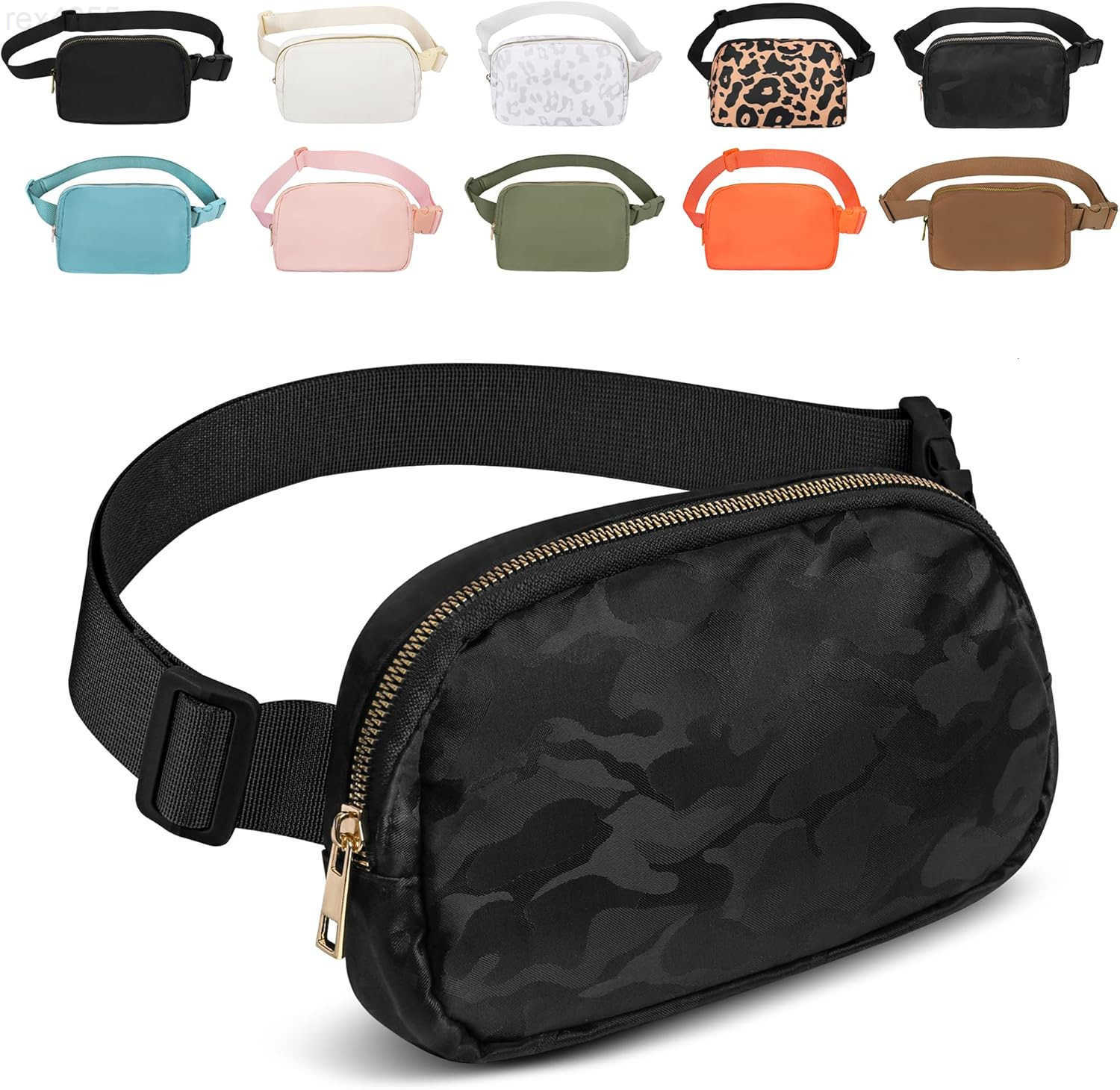 Packs for Women and Men Waterproof Waist Belt Bag With Adjustable Strap for Workout Traveling Hiking Running Camo White YDYB101W250912