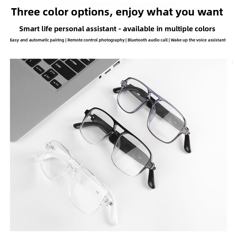 New Smart Bluetooth Glasses Double Beam Color Changing Lenses Anti-Blue Light Music Playback Call Anti-UV Sunglasses high quality