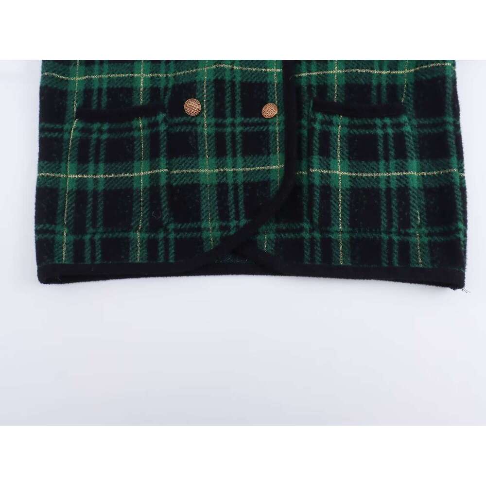 DHEssentials 2025 Autumn New French Style Small Chanel Double-Breasted Round Neck Knitted Sweater Short Coat