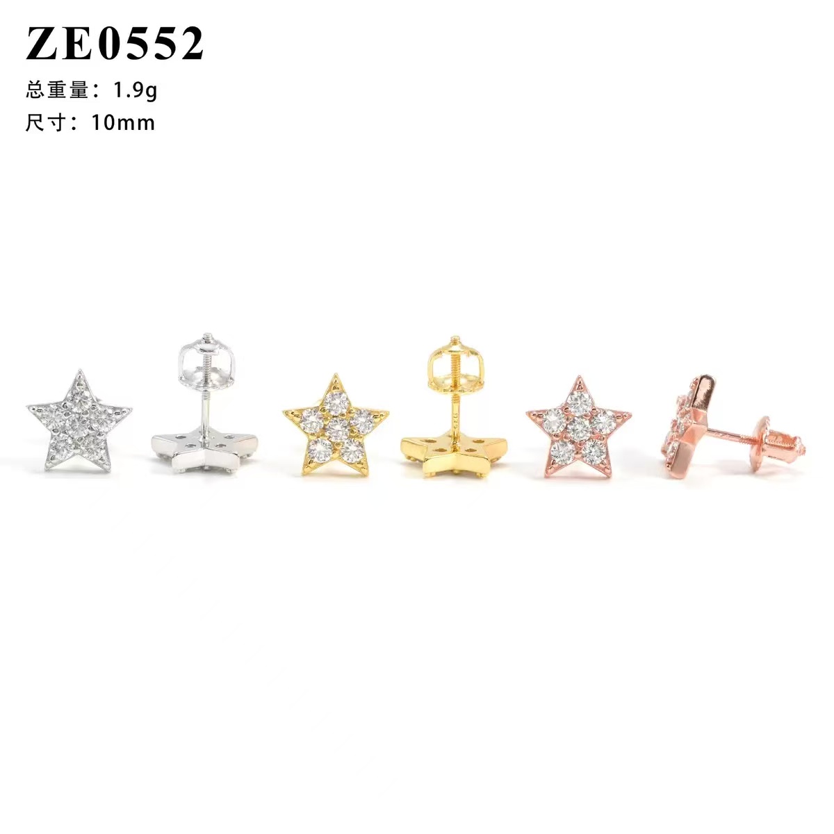 Wholesale 18K Gold Vvs Moissanite Flower Earrings Iced Out Fine 925 Sterling Silver Diamond Earring Jewelry Women