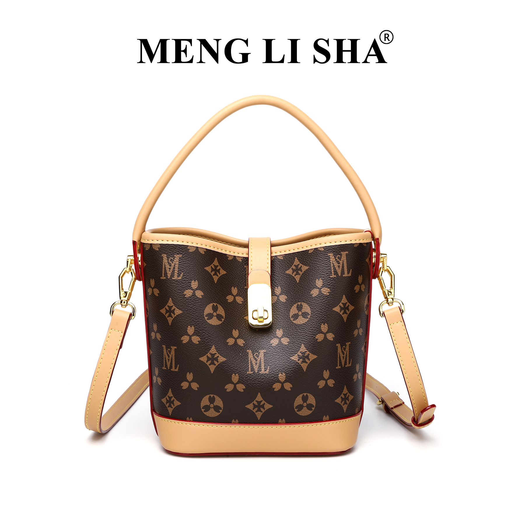 2025 Designer Bucket Bag for Women - Elegant Vintage Floral Print Top-Handle Shoulder Bag, Fashionable Crossbody Purse With Free Shipping