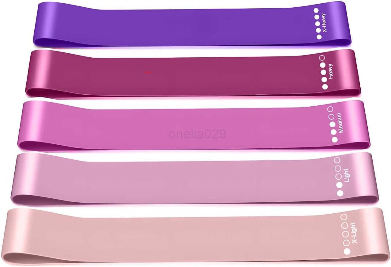 Resistances Band Set Pack of 5 Resistance Bands for Working Out Yoga Starter Set of Stretch Bands for Booty Legs Resistance Bands for Physical Therapy