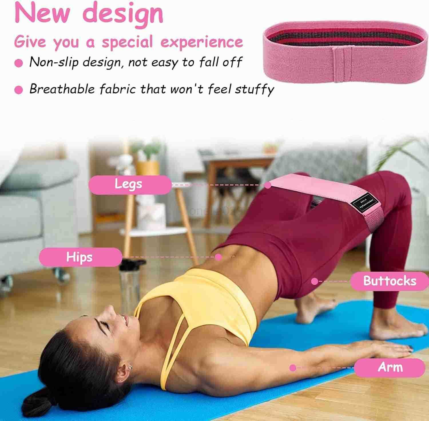 Resistance Bands for Working Out Resistance Bands 3 Set of Stretch Exercise Workout Bands for Booty Legs Booty Band for Yoga Starter Set Pilates Worki