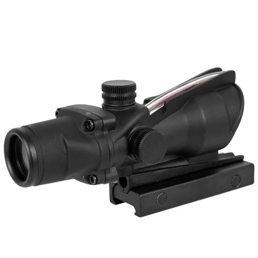 4X32 Hunting Riflescope Real Fiber Optics Grenn Red Dot Illuminated Etched Reticle Tactical Optical Sight C250912