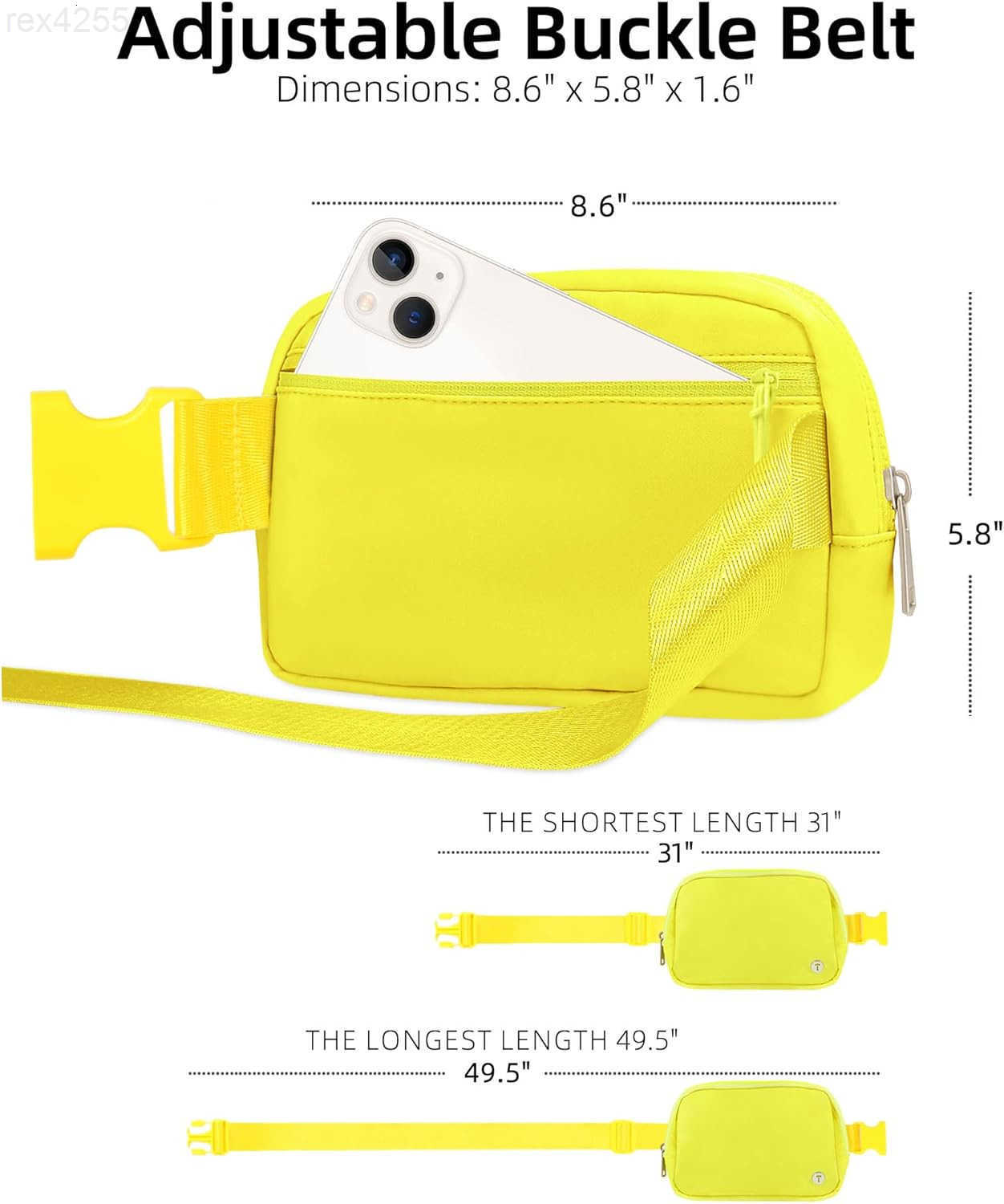 Belt Bag For Women Girls Kids Fanny Pack Crossbody Bag Fashionable Waist Packs With Adjustable Strap Waterproof For Travel Walking Running Hiking Neon