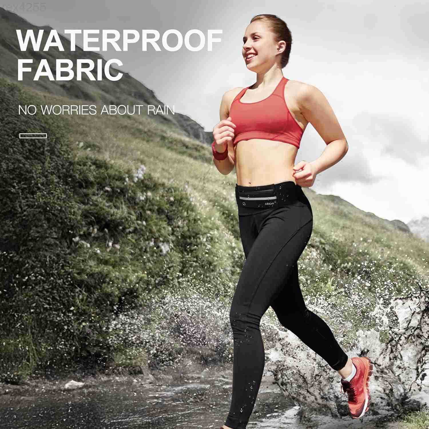 Running Belts for Women Waterproof Fanny Pack Running Waist Pouch Phone holder Adjustable Sports Money Belt with Headphone PortW250912