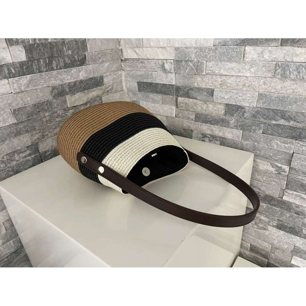 Designer Bag Tote Bag Shoulder Bag Designer Handbag Straw Woven Bag Single Shoulder Literary Bucket French Style Summer Underarm