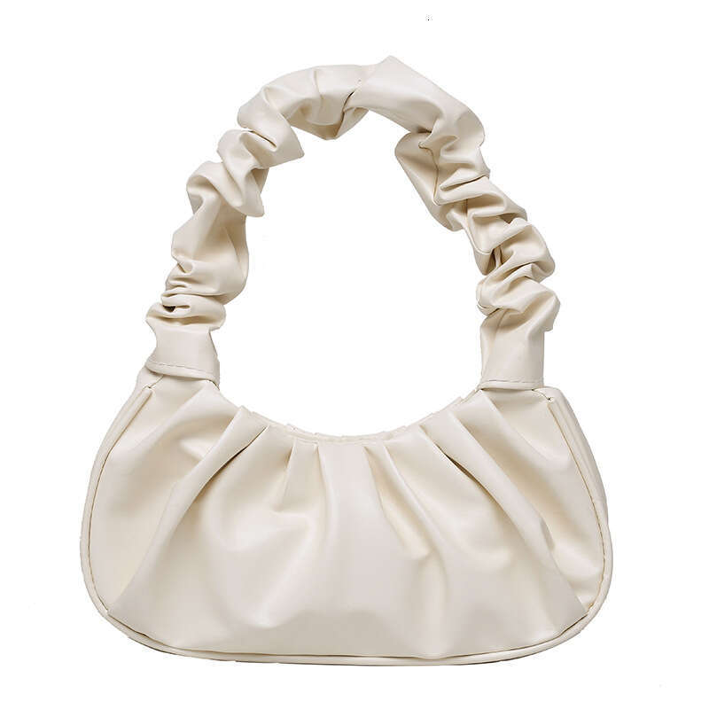 2025 New Korean Women's Single Shoulder Dumpling French Style Fashion Cloud Pleated Handbag Underarm Bag