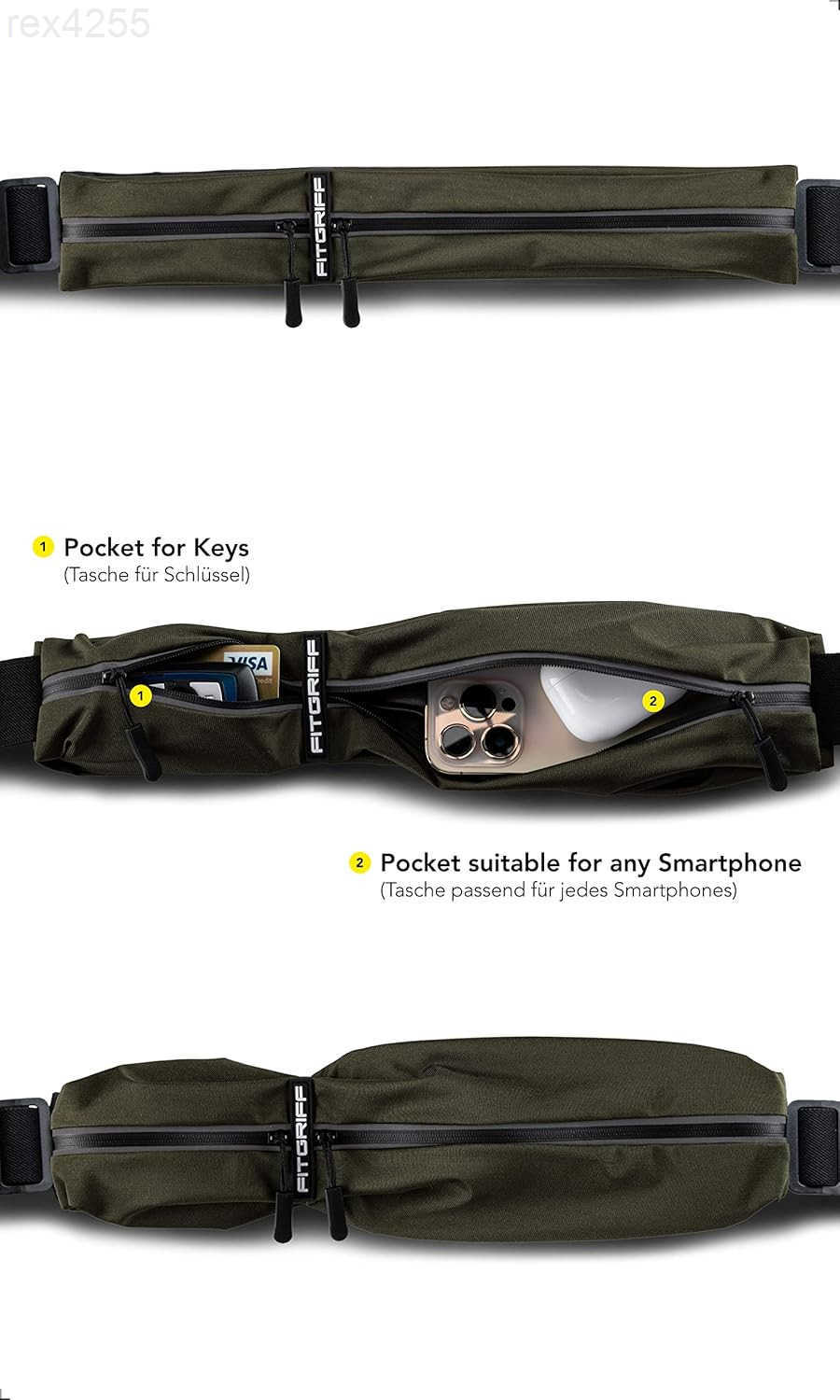 Running Belt for Men Women Secure Jogging Pouch for Phone Keys Essentials For All Cell PhonesW250912