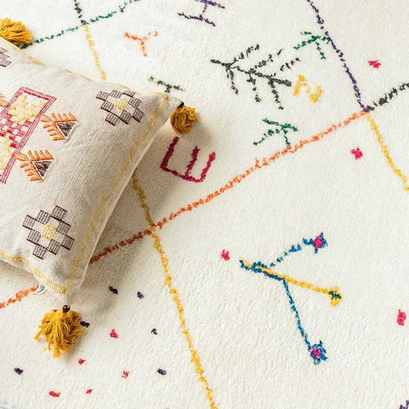 Carpet for Living Room Ethnic Style Large Area Fluffy Children Bedroom Rug Home Decoration Cloakroom Plush Mat Tapete C250912