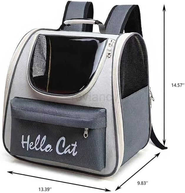 Cat Carrier Backpack for Small Medium Cats Dog Backpack Pet Cats Puppy Dogs Birds Bunny Backpack for Travel Indoor Outdoor UseGrayW250912