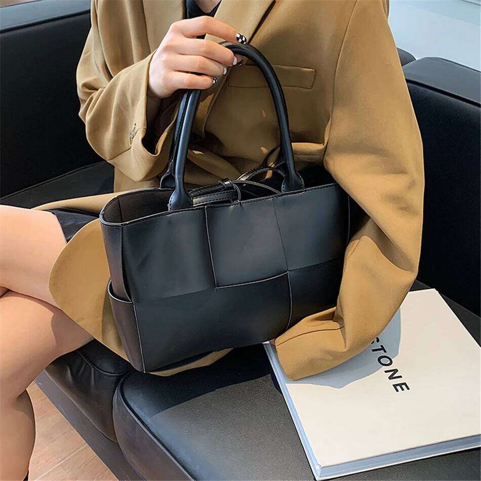 Famous Brand Large Weave Tote Bags High Quality PU Leather Shoulder For Women Designer Lady Top-Handle Bag Sac