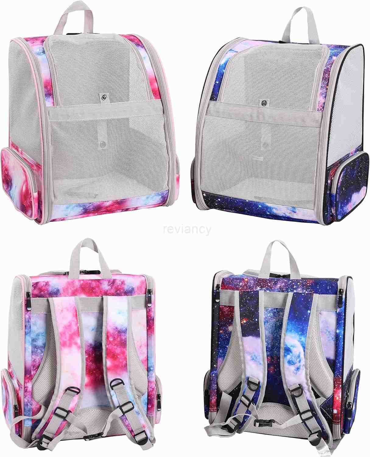 Backpack for CATs and Small Dogs Fully Breathable Vented Backpack for Kitten Bunny Airline Approved Travel Hiking Camping CAT Book Bag Blue Ventilatio